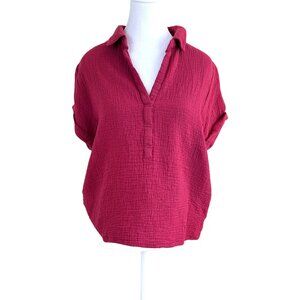Sundance Top Red Cotton Gauze (S)